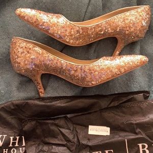 White House Black Market WHBM sequin heels